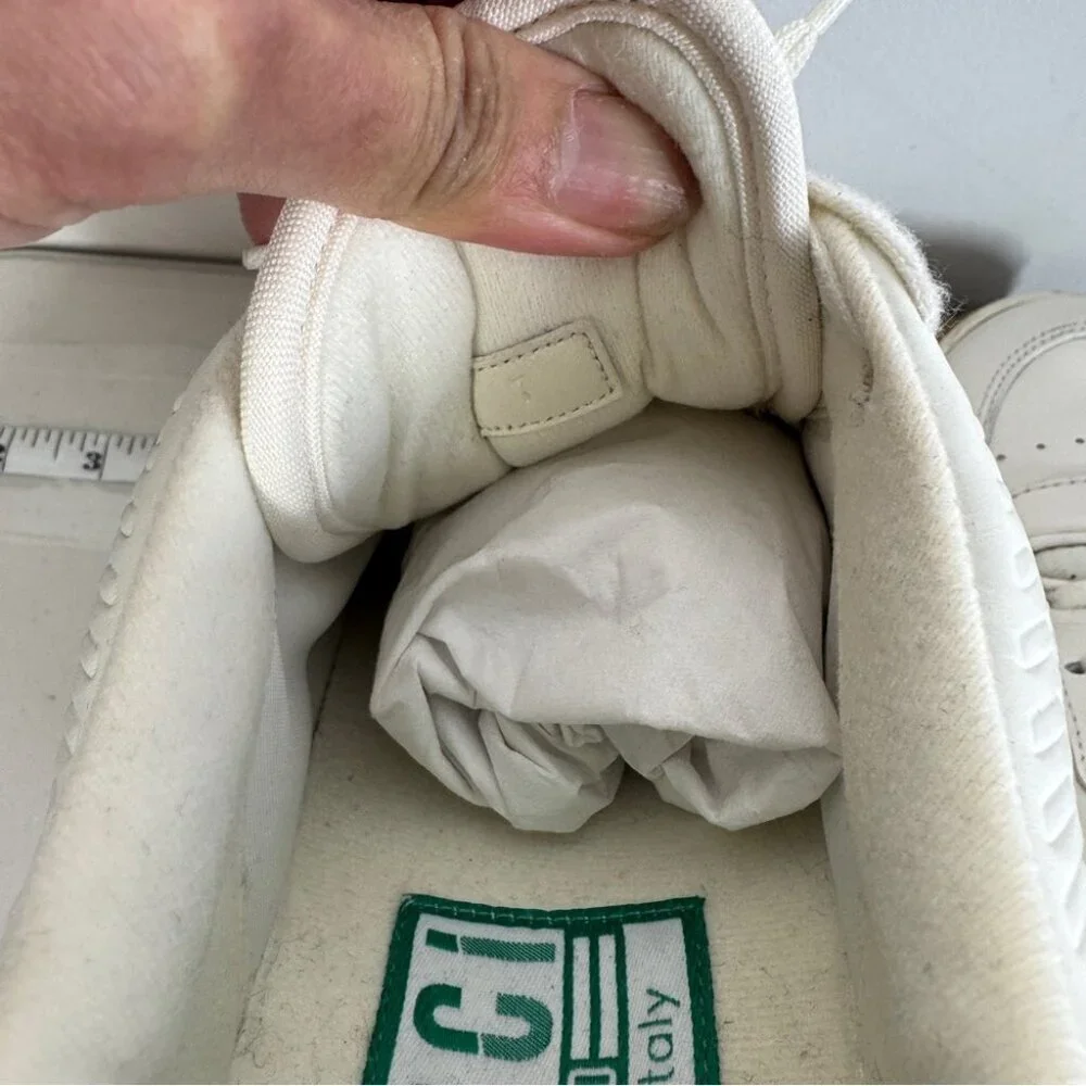 Gucci Ivory MAC 80 Leather Sneakers Size 7 Unisex Embroidered GG Logo Luxury